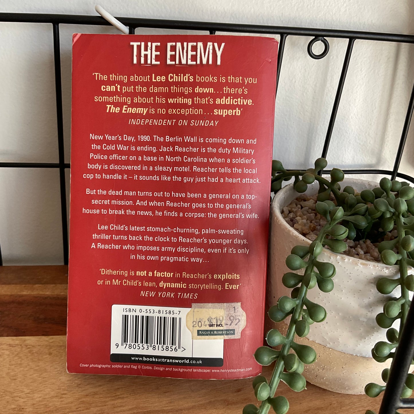 Lee Child, The Enemy Novel