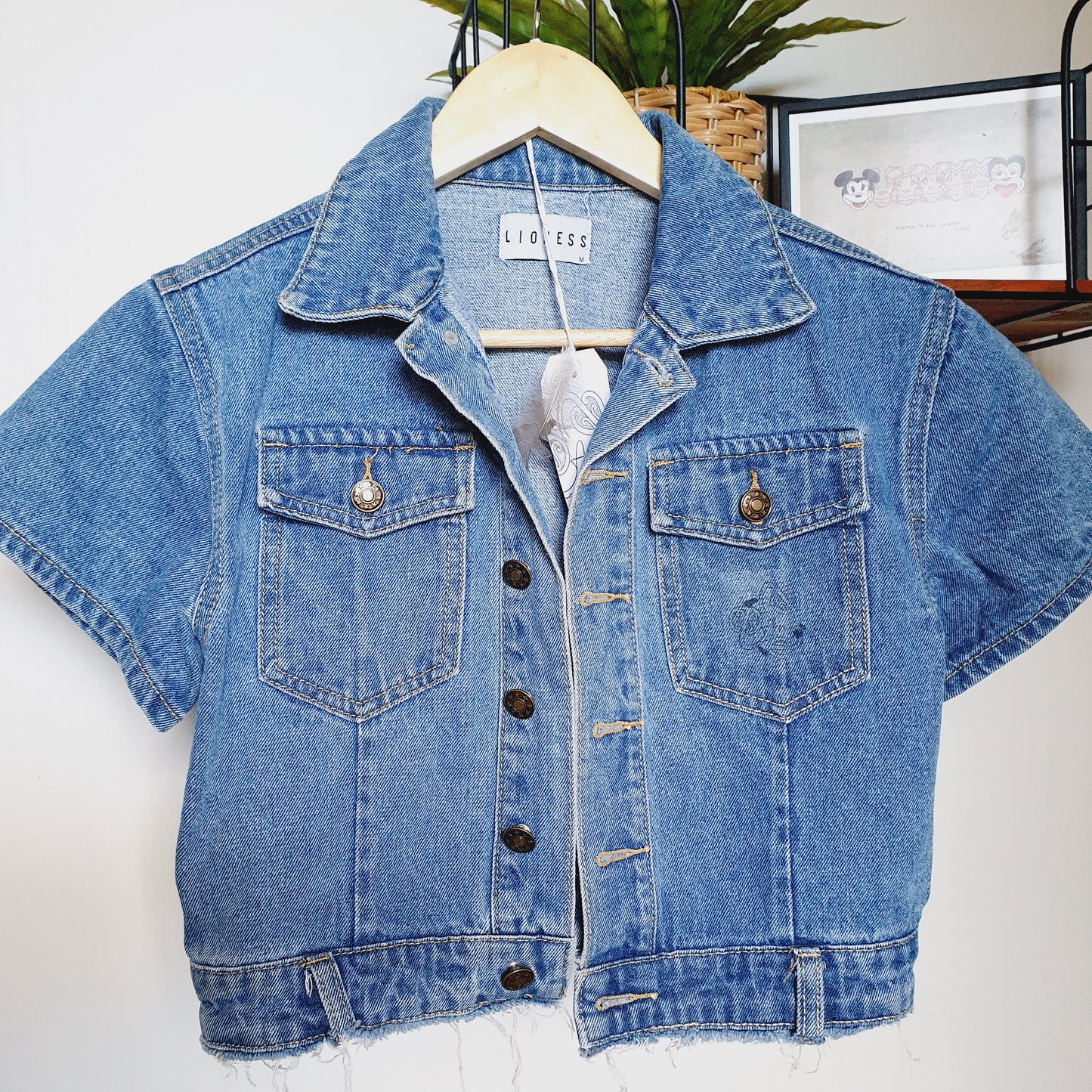 Kaitiaki Manu - Lioness Crop Denim Jacket (10 adult)