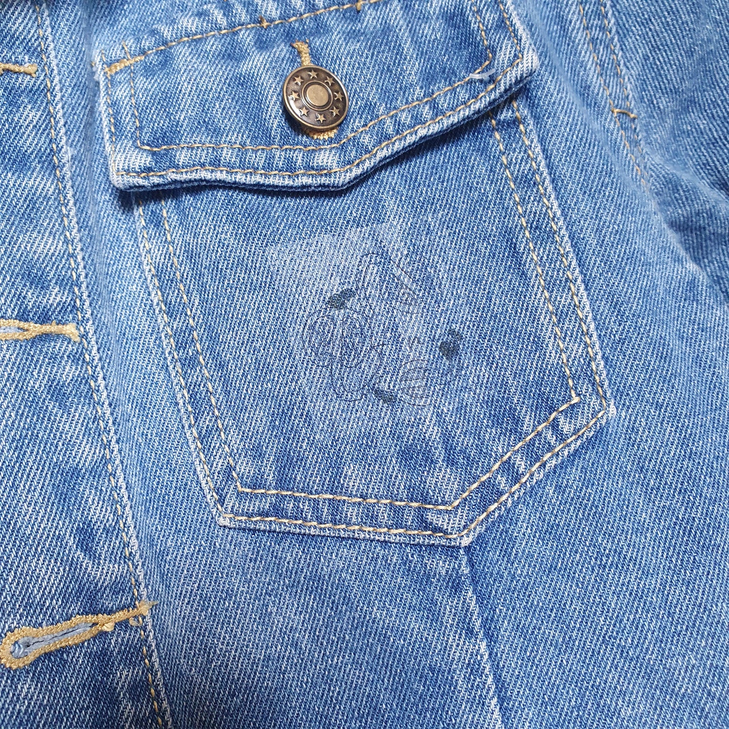 Kaitiaki Manu - Lioness Crop Denim Jacket (10 adult)