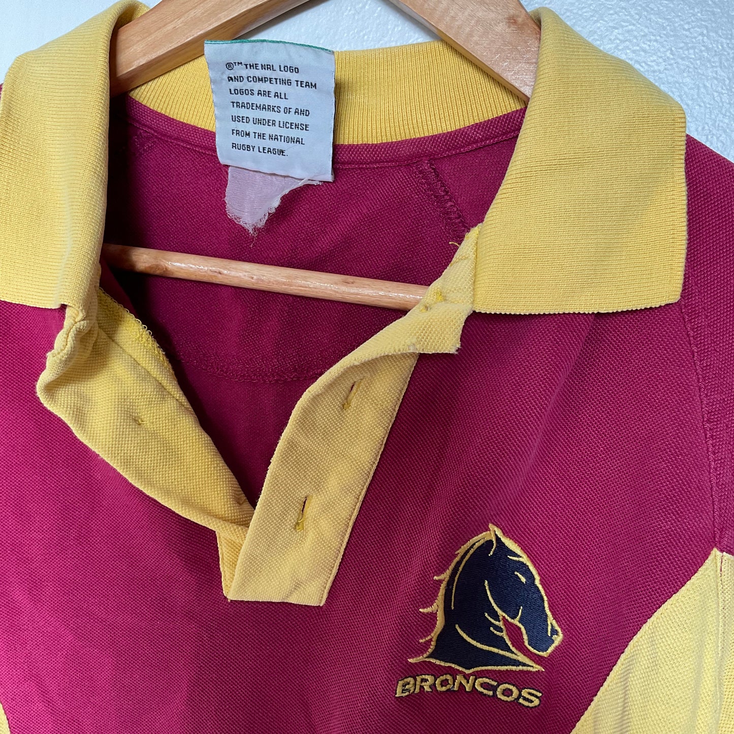 Broncos NRL Polo Tee (adult S) vintage