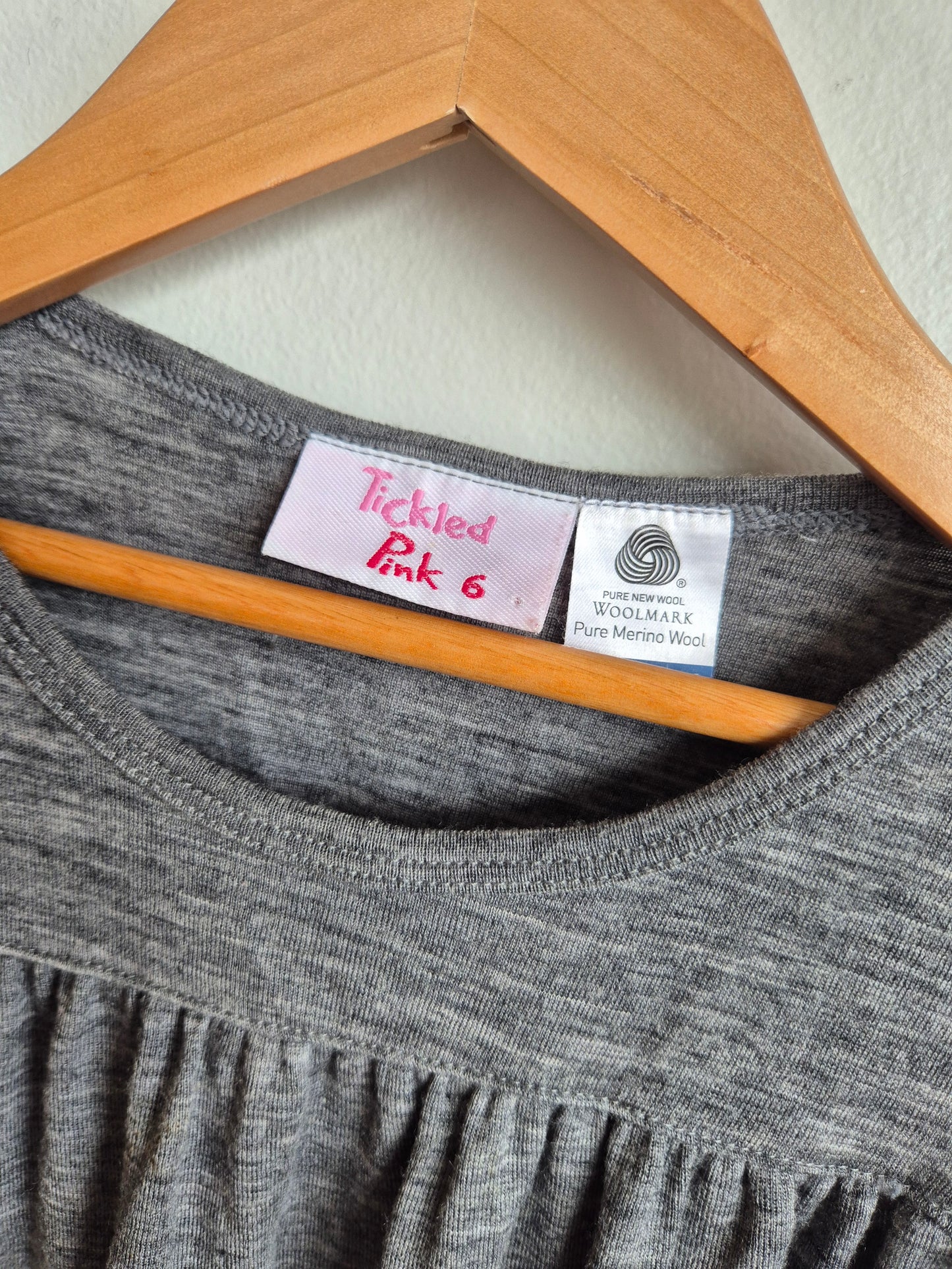 Tickled Pink Merino Dress (6y)