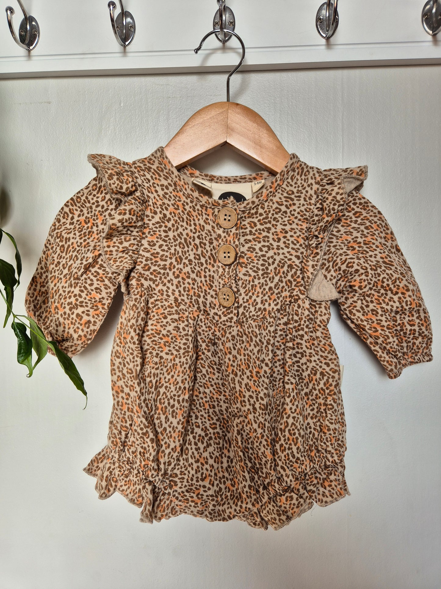 Kapow Leopard Romper (3-6m)