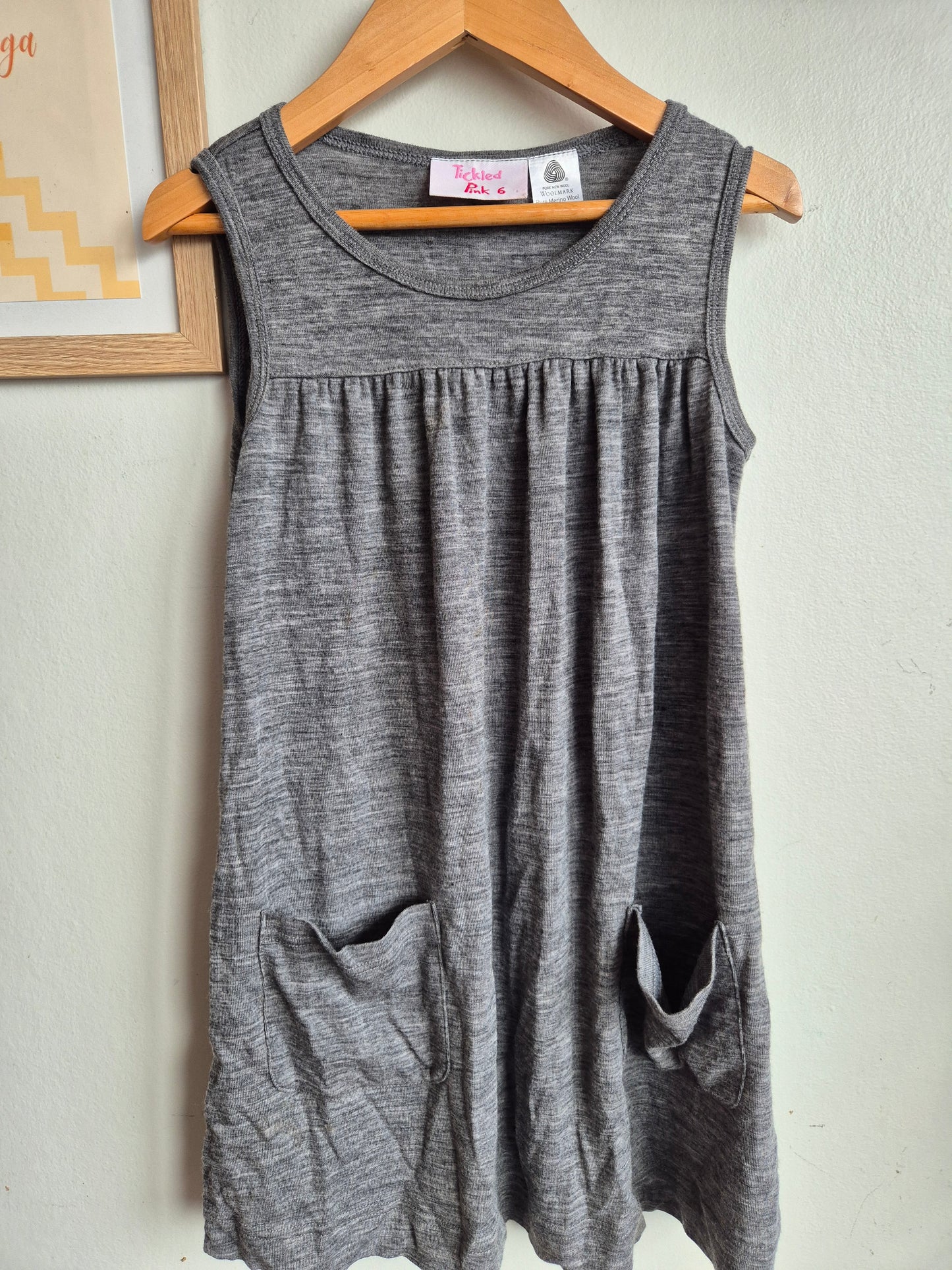 Tickled Pink Merino Dress (6y)