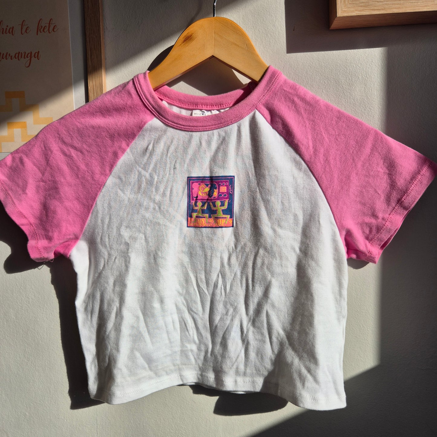 Cotton On x Keith Haring Limited Mickey Mouse Crop Tee (Women's small/Rangatahi)