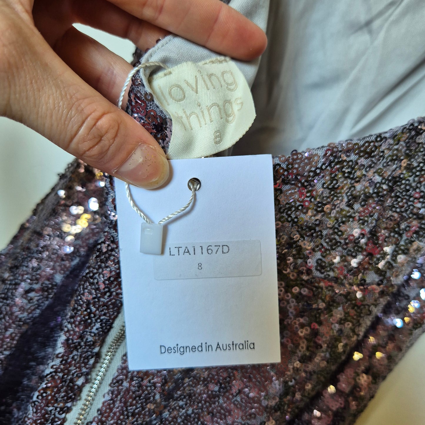 BNWT Loving Things Shimmer Sequin Dress (Women's 8)