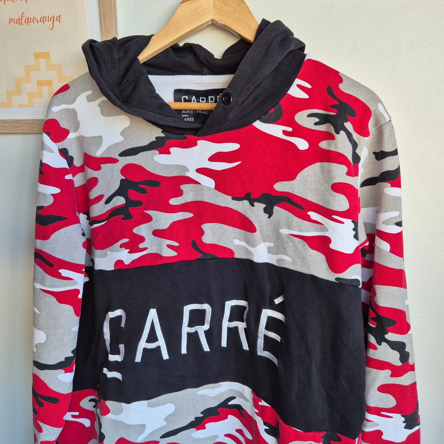Carré Camo Hoodie (Adult Large)