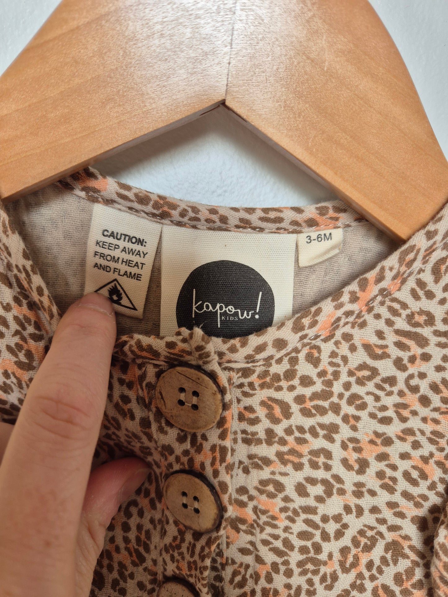 Kapow Leopard Romper (3-6m)