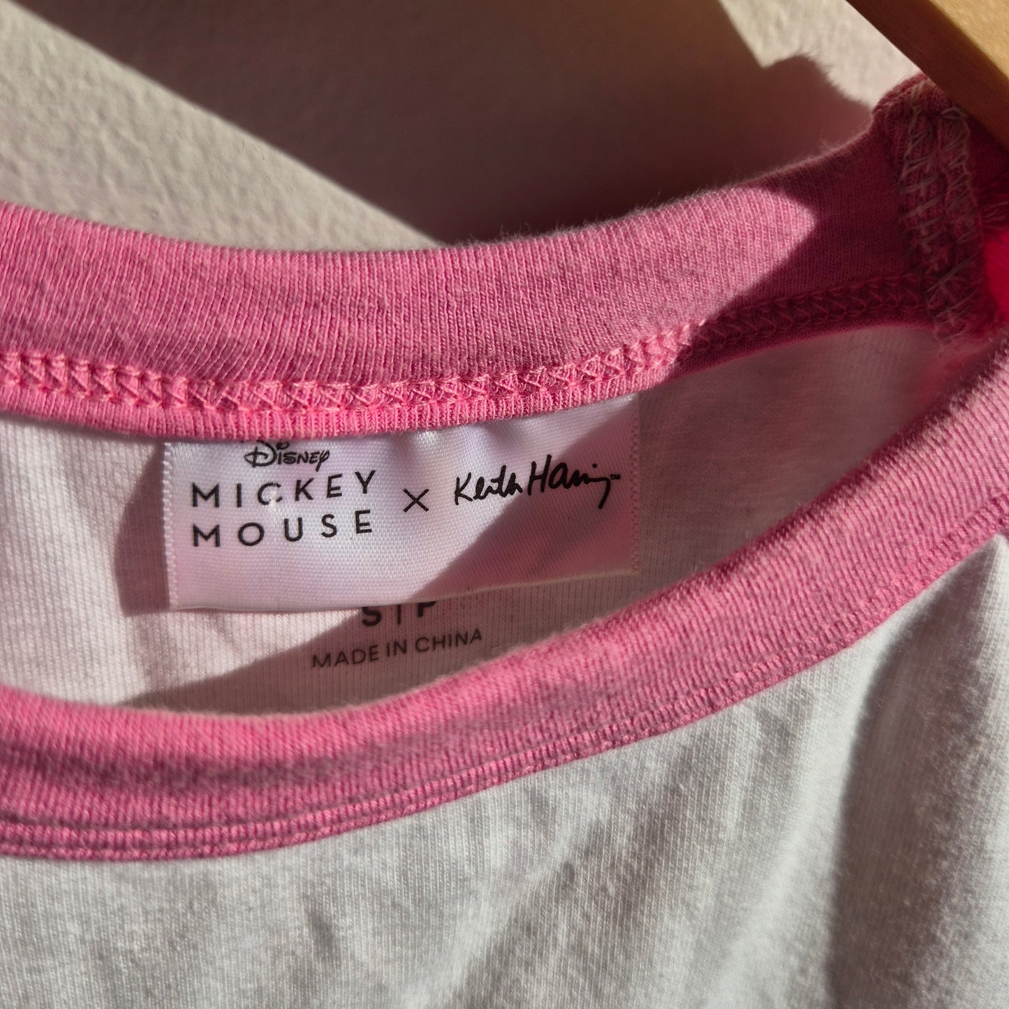 Cotton On x Keith Haring Limited Mickey Mouse Crop Tee (Women's small/Rangatahi)