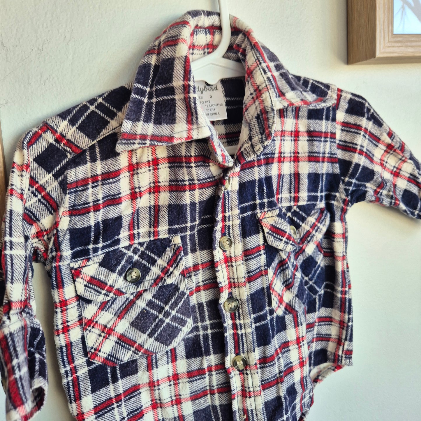Vintage Ladybird Plaid Shirt (6-12m)