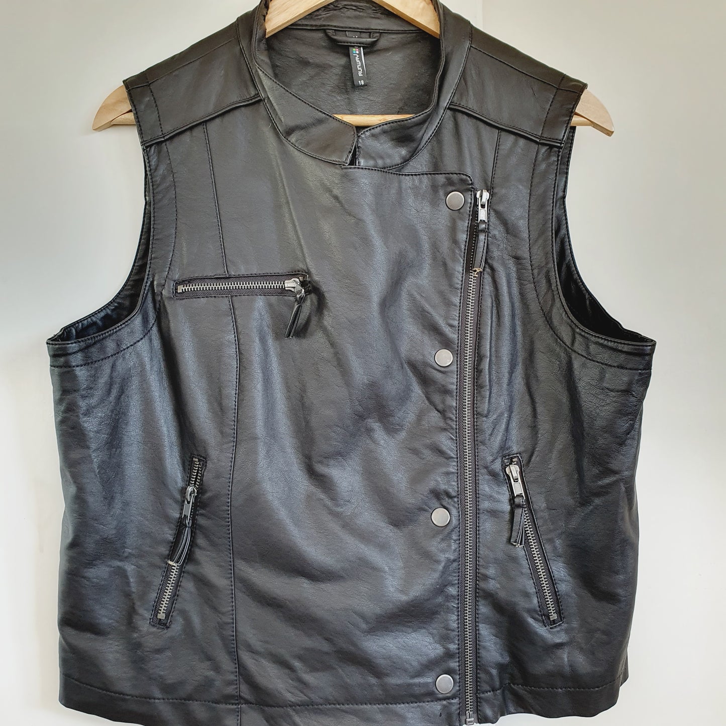 Runway NYC Faux Leather Vest (18) *SALE