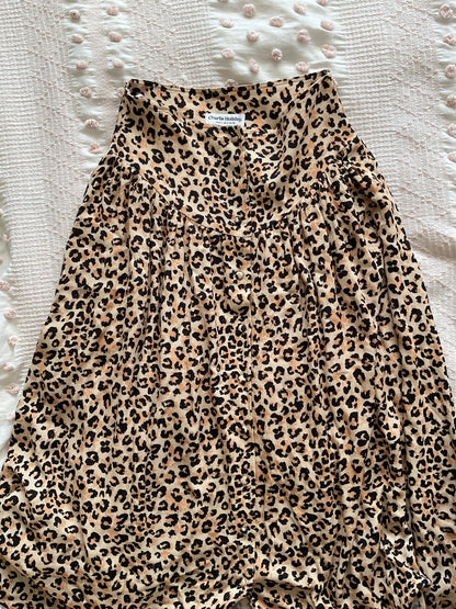 Charlie Holiday Leopard Midi Skirt (8 women’s)