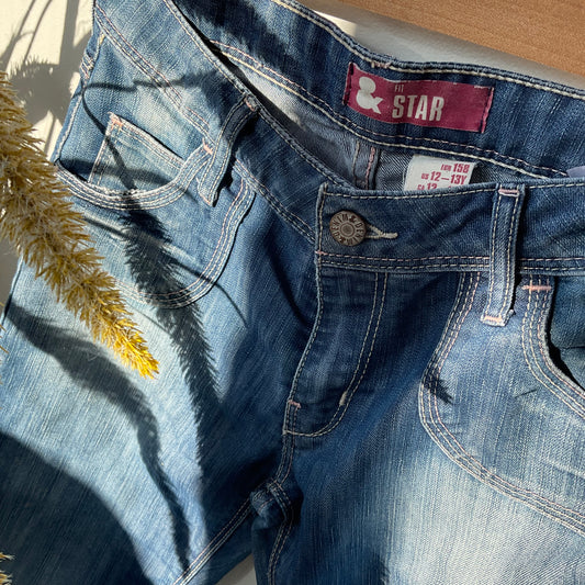 & Fit Star Denim Jeans (rangatahi 12y)