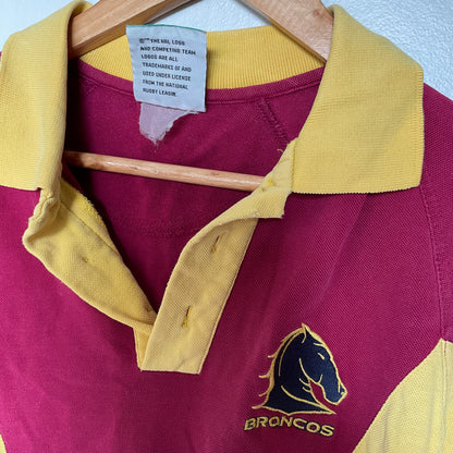 Broncos NRL Polo Tee (adult S) vintage