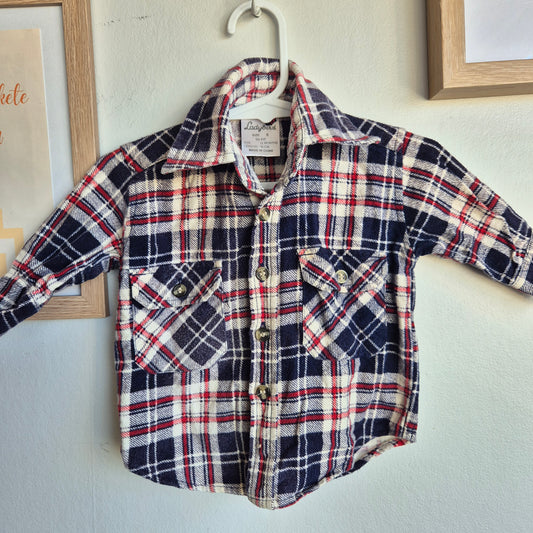 Vintage Ladybird Plaid Shirt (6-12m)