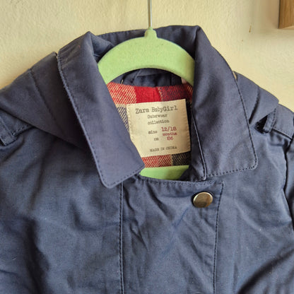 Zara Kids Coat- Navy (12-18m)