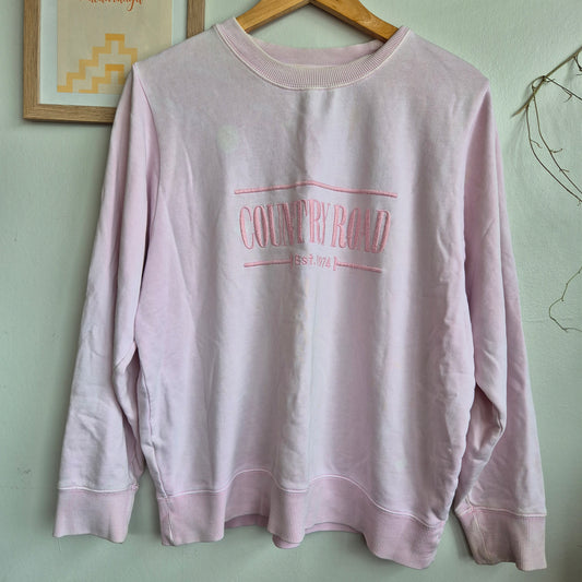 Country Road Heritage Embroidered Crew (pink- Women's Small)