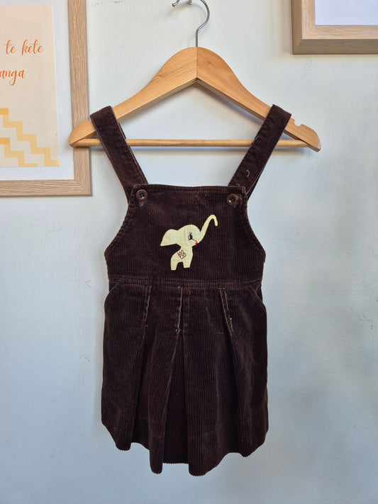 Vintage St Mark Corduroy Pinafore (1y)