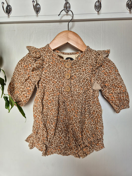 Kapow Leopard Romper (3-6m)