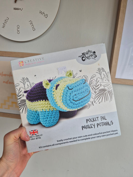 The Knitty Critters - Pocket Pal Paisley Potamus