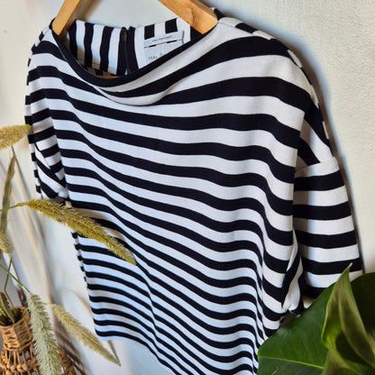 Veronika Maine Boat Neck Stripe Top (womens m)
