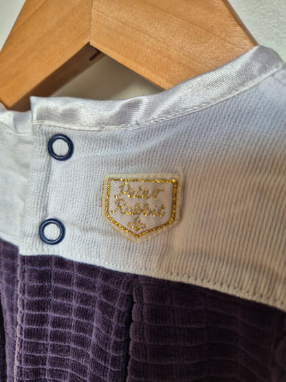 Vintage Peter Rabbit Velvet Onesie (6-12m)