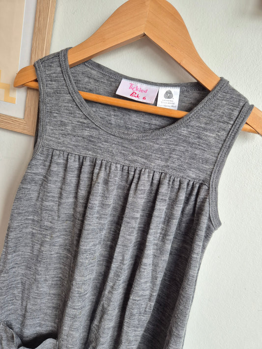 Tickled Pink Merino Dress (6y)