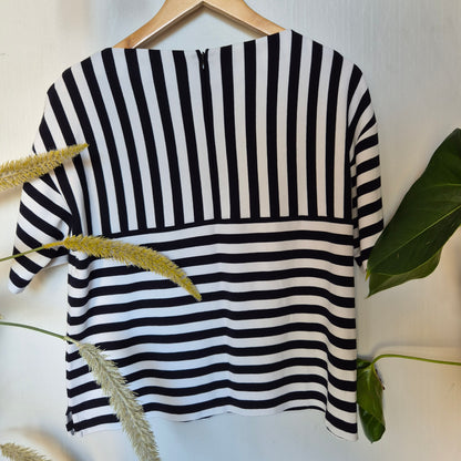 Veronika Maine Boat Neck Stripe Top (womens m)