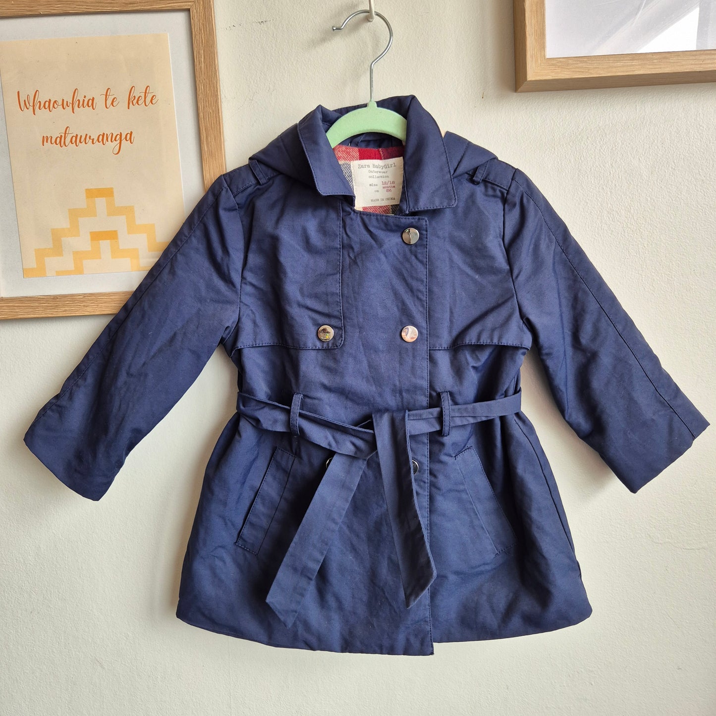 Zara Kids Coat- Navy (12-18m)