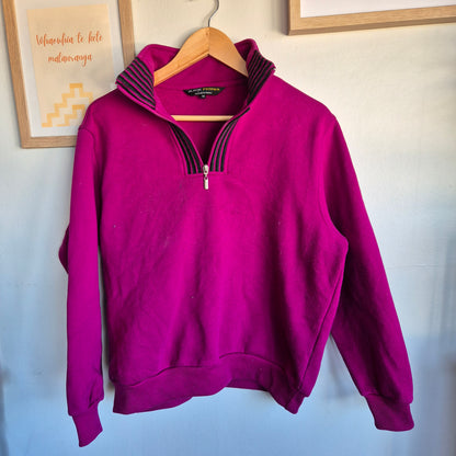 Vintage Black Pepper Quater Zip, Collared Crew (Women’s 14)