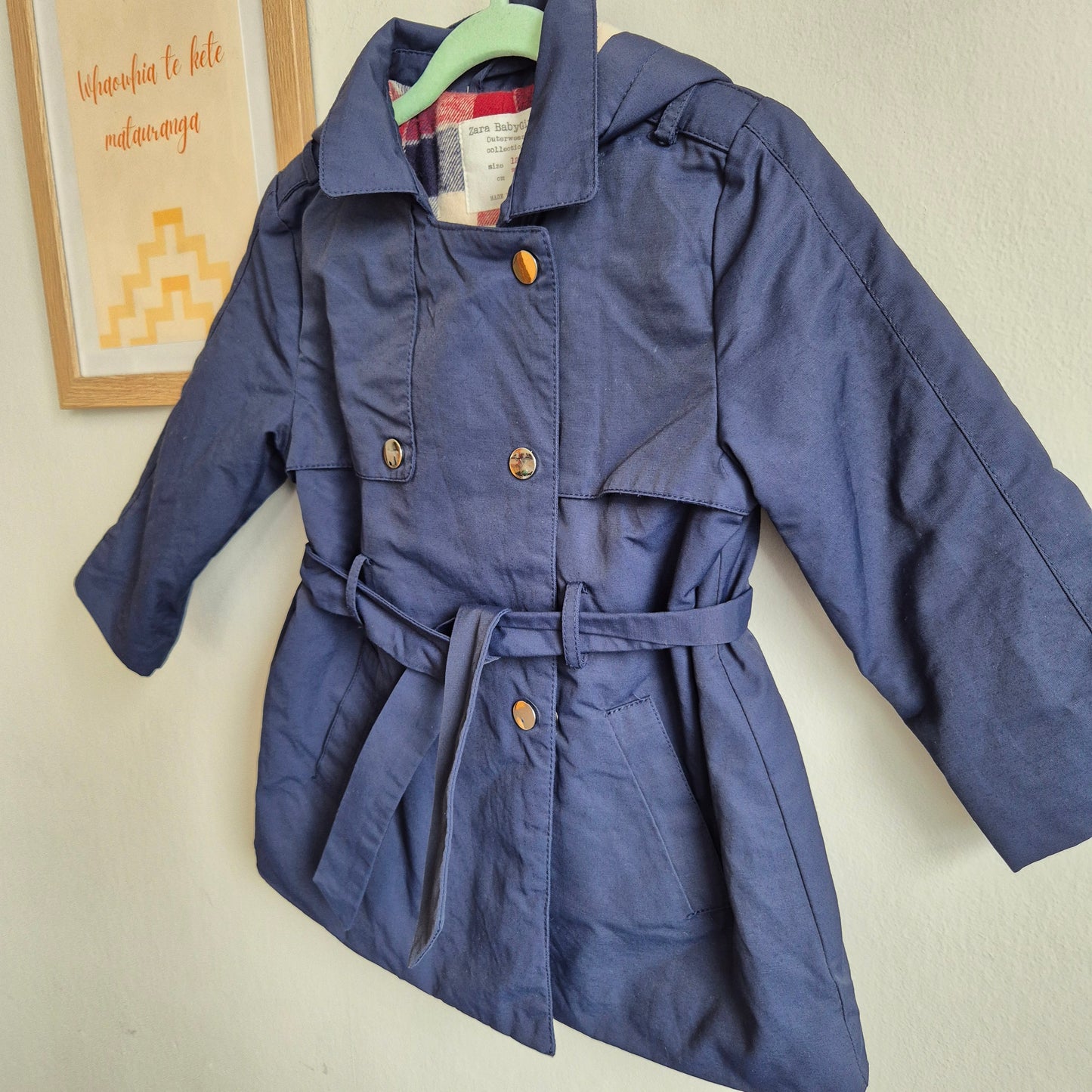 Zara Kids Coat- Navy (12-18m)
